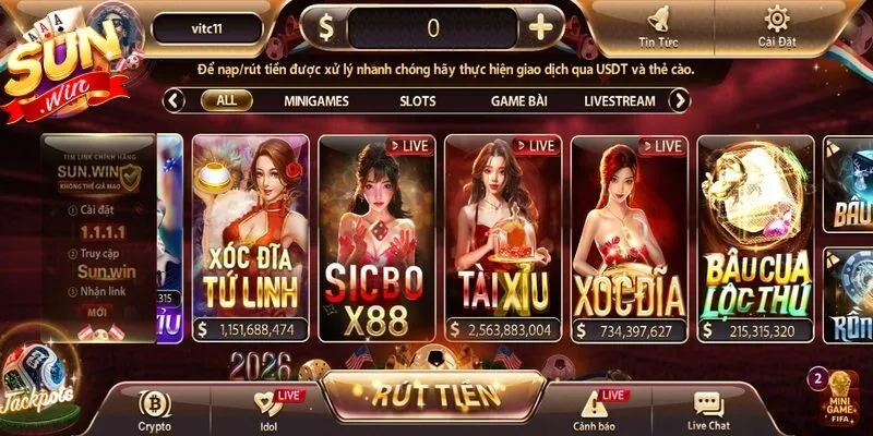 Casino Sunwin & Bắn Cá là hai sảnh game nổi bật tại cổng game